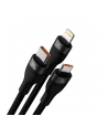 Baseus Flash Series 2 USB 3w1, USB-C + micro USB + Lightning, 100W, 1.2m (czarny) - nr 3