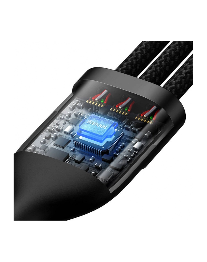 Baseus Flash Series 2 USB 3w1, USB-C + micro USB + Lightning, 100W, 1.2m (czarny) główny