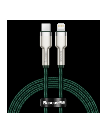 Kabel USB-C do Lightning Baseus Cafule, PD, 20W, 1m (zielony) nr 1