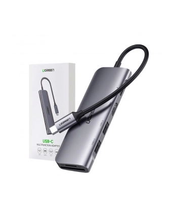 Ugreen CM195 USB-C do HDMI, 2x USB-A 3.0, SD/TF, PD