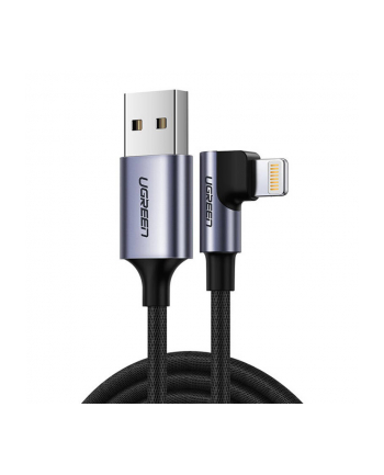 Ugreen US299 USB do Lightning kątowy, MFi, 1m czarny nr 1