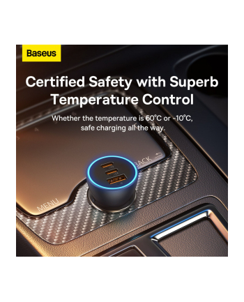 Baseus Golden Contactor Pro, 2x USB-C, 1x USB, 65W (szara)