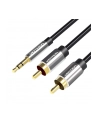 Vention BCFBD 2 x RCA (Cinch) do miniJack 3.5mm, 0.5m (czarny) - nr 1