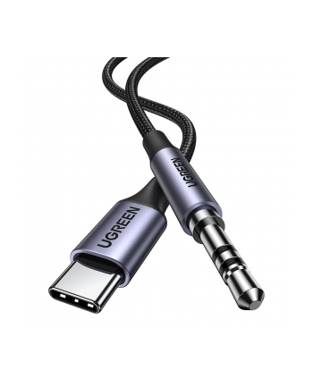 UGREEN miniJack 3,5mm AUX - USB-C 1m szary