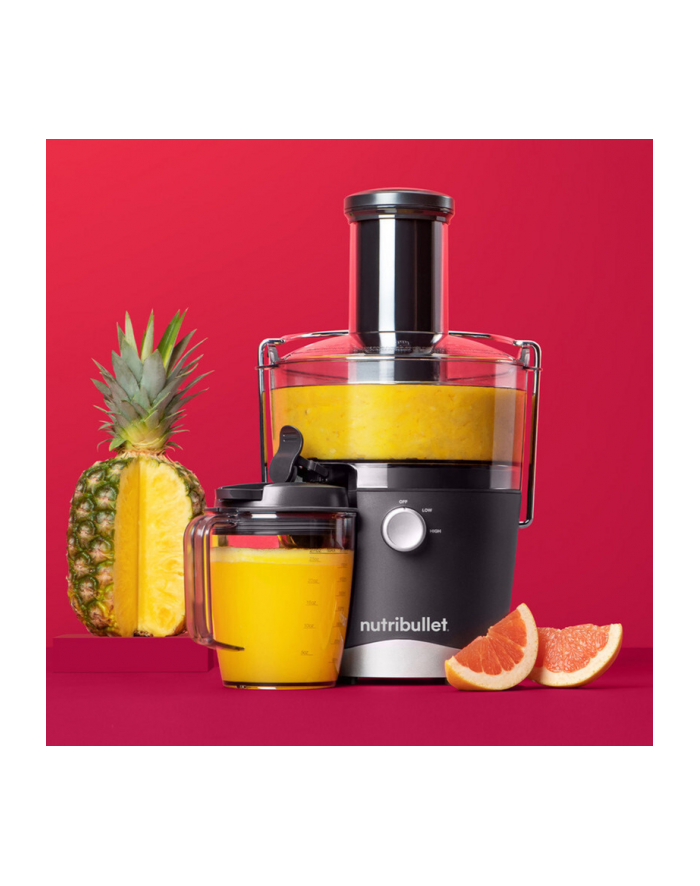 NutriBullet NBJ100.G szary Moc nominalna [W]: 800 | Pojemność zbiornika na odpady [l]: 1,5 | Pojemność naczynia na sok [ml]: 800 główny