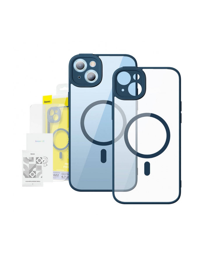 Baseus zestaw ochronny Frame do iPhone 14 Plus (niebieski) główny