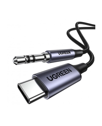 UGREEN miniJack 3,5mm AUX - USB-C 1m szary