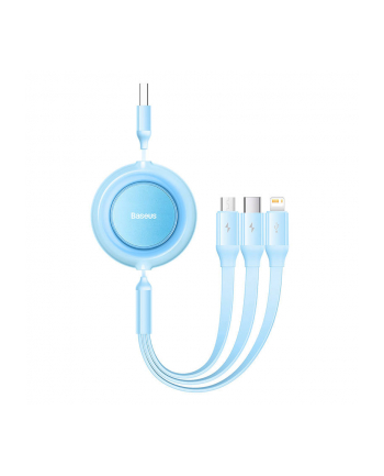 Baseus Bright Mirror 2 USB 3w1 , micro USB / Lightning / USB-C, płaski, 3.5A, 1.1m (błękitny) nr 2