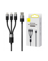 Baseus StarSpeed USB 3w1, USB-C + micro USB + Lightning, 3,5A, 1.2m (czarny) - nr 1
