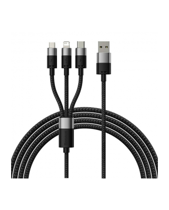 Baseus StarSpeed USB 3w1, USB-C + micro USB + Lightning, 3,5A, 1.2m (czarny) nr 2