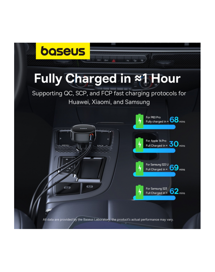Baseus Enjoyment USB-C z kablem USB-C i Lightning 60 W (czarna) główny