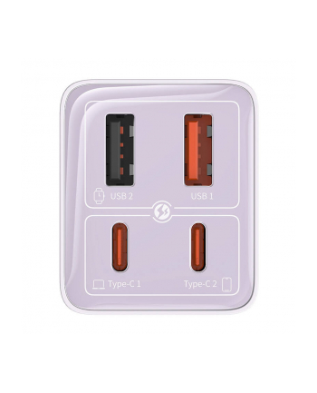 Baseus GaN6 Pro, 2xUSB-C + 2xUSB, 65W (fioletowa) nr 2