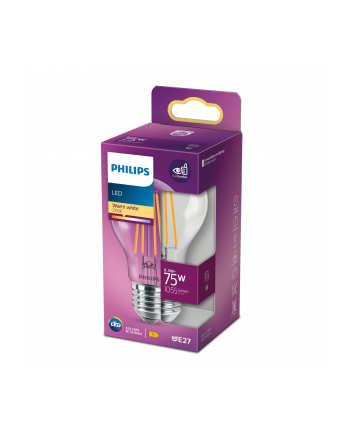 Philips Żarówka LED classic 75W E27 WW A60 CL ND RFSRT4