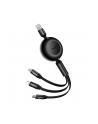 Baseus Bright Mirror 2 USB 3w1, micro USB / Lightning / USB-C, 66W / 2A, 1.1m (czarny) - nr 12