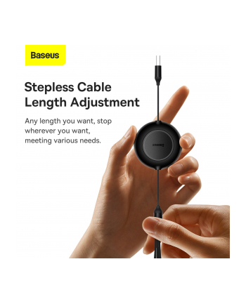 Baseus Bright Mirror 2 USB 3w1, micro USB / Lightning / USB-C, 66W / 2A, 1.1m (czarny) nr 1