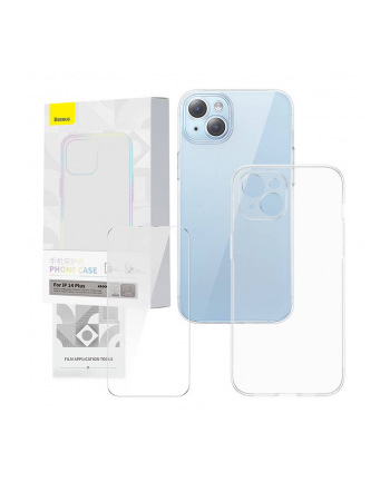 Baseus Corning zestaw ochronny przeźroczyste etui i szkło hartowane do iPhone 14 Plus nr 1
