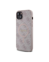 Guess 4G Collection Leather Metal Logo MagSafe - Etui iPhone 15 Plus / 14 Plus (różowy) - nr 1