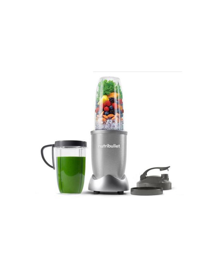 Nutribullet NB907S srebrny Moc [W]: 900 | Rodzaj dzbanka: tritan | Pojemność [l]: 0,9 | Ilość stopni prędkości: 1 | Kolor: Srebrny główny