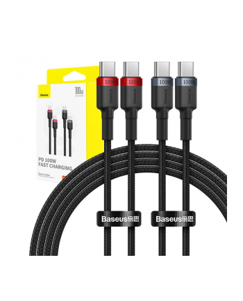 Baseus Cafule USB-C - USB-C 100W, 2m, 2szt (czerwono-czarny, szaro-czarny) kabel USB-C - USB-C nr 1