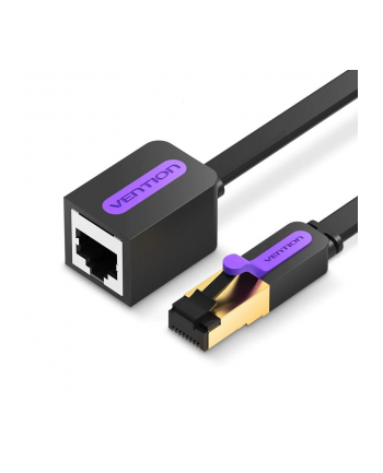 Vention Płaski przedłużacz Cat.7 RJ45 Ethernet 3m czarny Przedłużacz kabla sieciowego Cat.7 nr 1