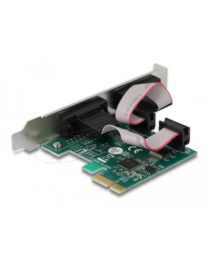 Karta Delock PCI Express X1-> 2X serial RS-232 + 2x śledź low profile główny