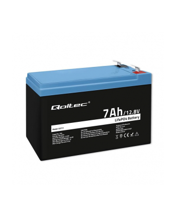 Akumulator LiFePO4 Qoltec Litowo-Żelazowo-Fosforanowy | 12.8V | 7Ah | 89.6Wh | BMS