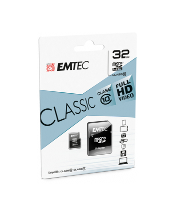 Emtec Karta Pamięć Flash 32 Gb Microsd Klasa 10 (ECMSDM32GHC10CG)