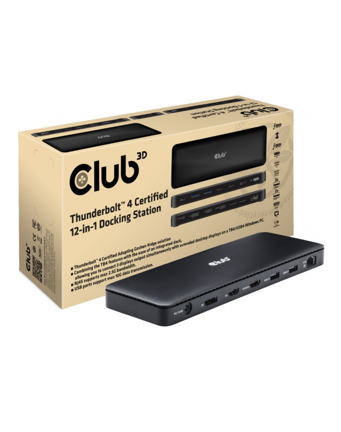 Club 3D Stacja/replikator 12-in-1 Thunderbolt 4 (CSV-1582) (CSV1582) główny
