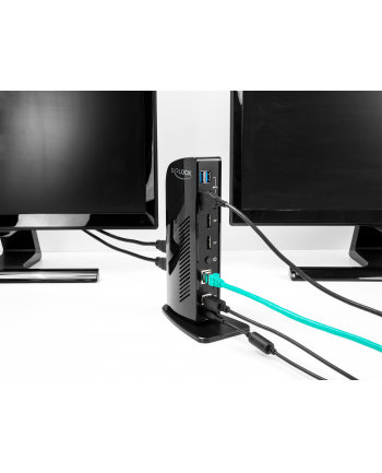 Delock Stacja/Replikator Usb Dockingstation Dual Displayport 4K / 3.2 Lan Audio (Displaylink) (87728)