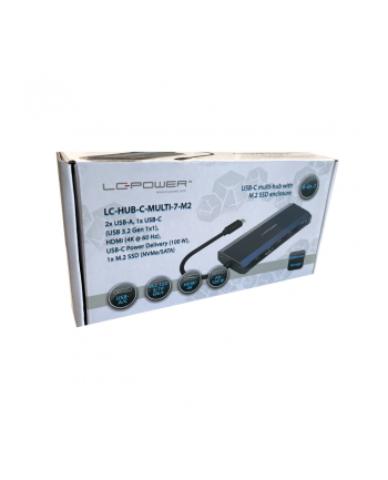 Lc-Power Stacja/replikator USB Hub LC-HUB-C-MULTI-7-M2 (LCHUBCMULTI7M2)