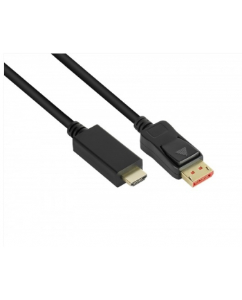 Good Connections Premium Displayport 1.4 Na Hdmi 2.0 Kabel Przyłączeniowy/Adapter – 4 K/Uhd @60 Hz Adapterowy Potrójne Ekranowanie Pozłacan