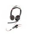 Słuchawki z mikrofonem Poly Blackwire 5220 Stereo USB-C Headset + 3,5mm jack + adapter USB-C/A - nr 8