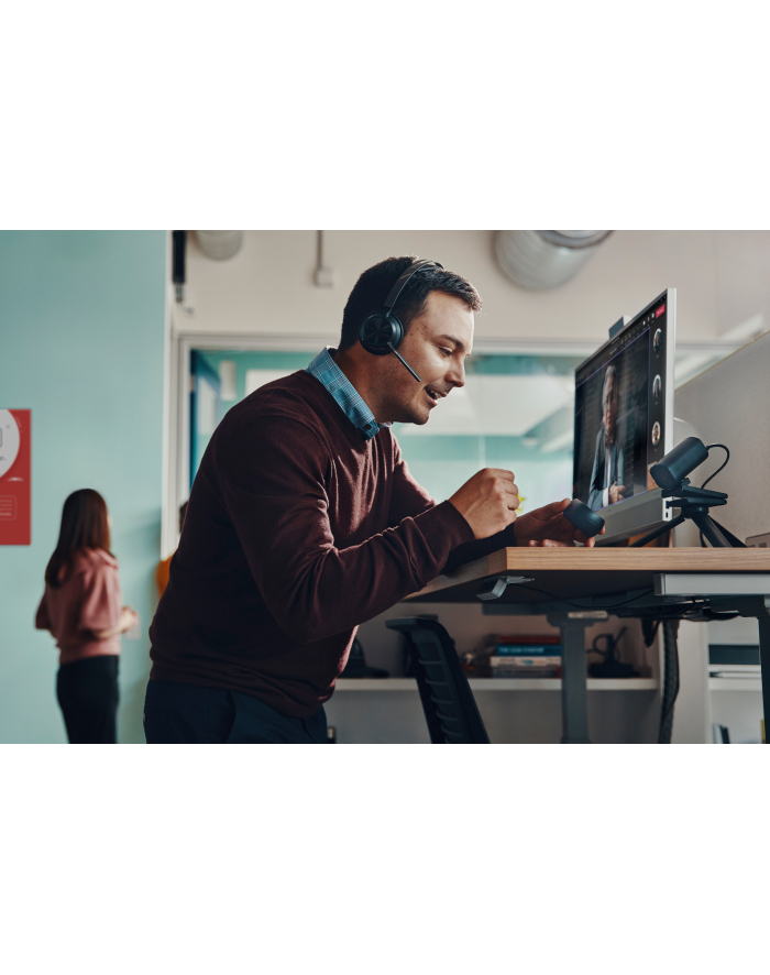 Słuchawki bezprzewodowe z mikrofonem Poly Voyager Focus 2 USB-C + adaptery główny