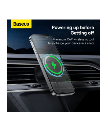 Uchwyt samochodowy Baseus CW01 C40141001111-00 magnetyczny z ładowarką indukcyjną MagSafe 15W do iPhone nr 1