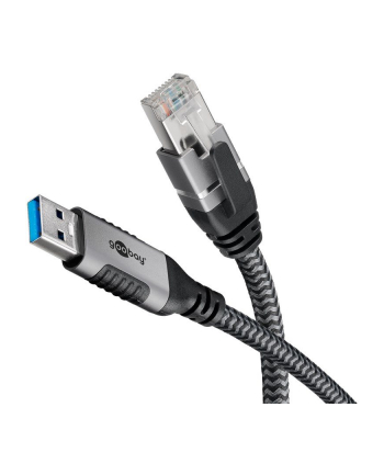 goobay Ethernet-Kabel USB-A 3.0 auf RJ45, 1,5 m USB-A 3.0 auf RJ45 CAT6 FTP 0150 Adapterkabel 1,5m