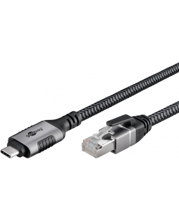 goobay Ethernet-Kabel USB-C™ 3.1 auf RJ45, 1 m USB-C 3.1 auf RJ45 CAT6 FTP 0100 Adapterkabel 1m