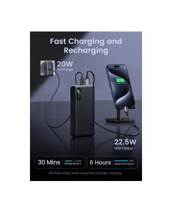 UGREEN 10000mAh Two-way Fast Charging Powerbank Black