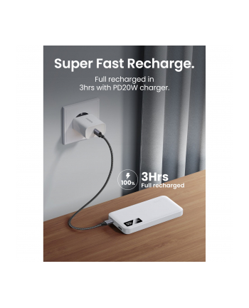 UGREEN 10000mAh Two-way Fast Charging Powerbank White