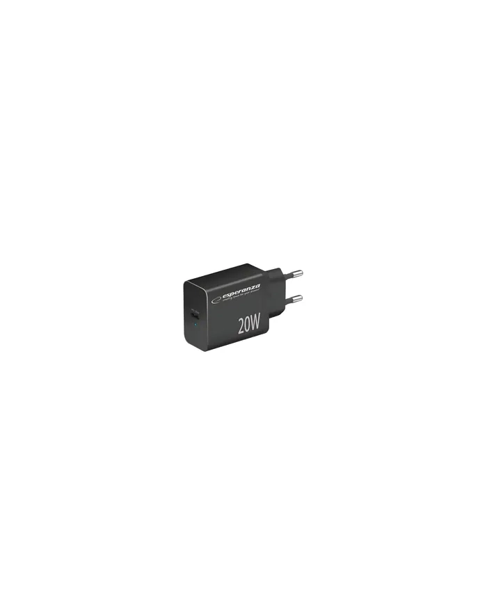 ESPERANZA ŁADOWARKA SIECIOWA 20W USB-C PD CZARNA EZC104K główny