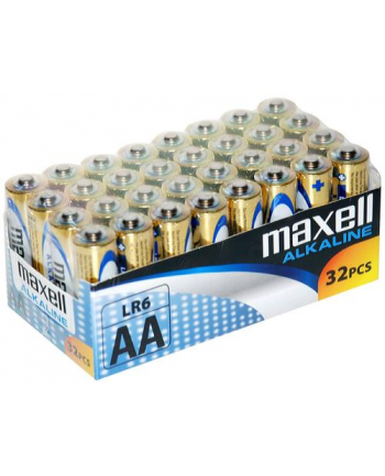 MAXELL Bateria alkaliczna ALKALINE LR06 AA FOLIA karton 32 sztuki (8 zgrzewek po 4 sztuki)