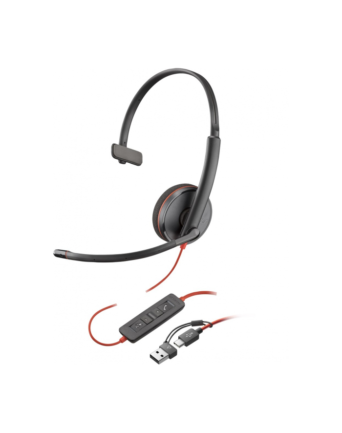 no name Poly Blackwire 3210 Monaural USB-C Headset +USB-C/A Adapter główny