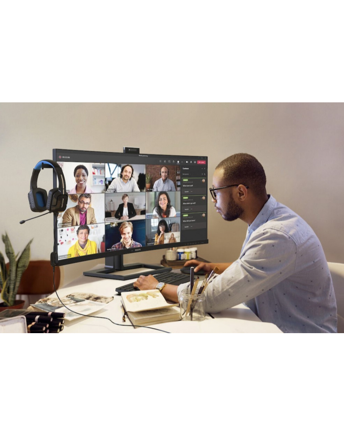 philips Monitor 40B1U6903CH 40 cali Curved IPS HDMIx2 DP HAS USB-C Kamera główny