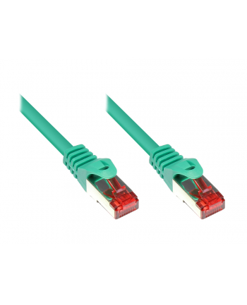 Good Connections RNS Patch Cable with Rastnasenschutz, Cat. 6, S/FTP, PiMF, PVC, 250MHz, green, 0,5m, (8060- 005G)