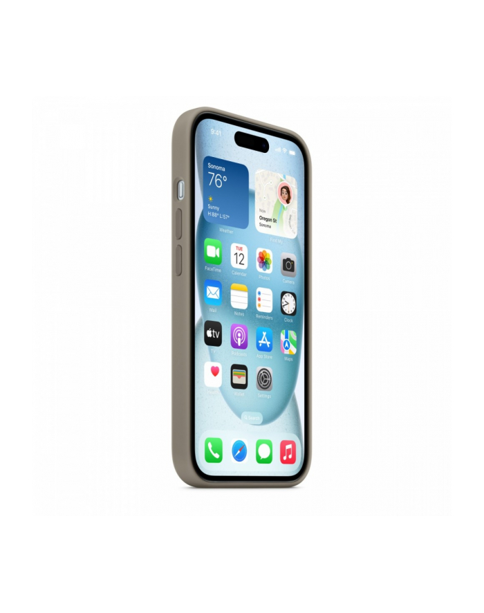 apple Etui silikonowe z MagSafe do iPhonea 15 - popielaty brąz główny