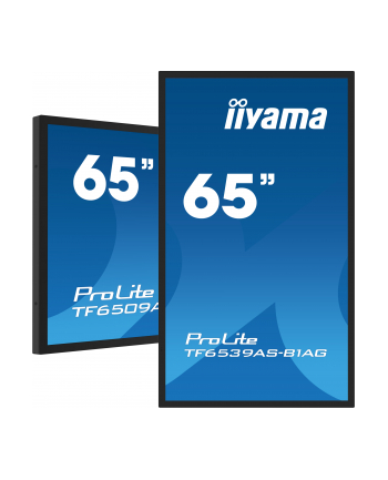 iiyama Monitor 65 cali TF6539AS-B1AG,IPS,4K,HDMIx2,DP,RJ45,3xUSB,2x10W,      ANDROID,24/7,IP65