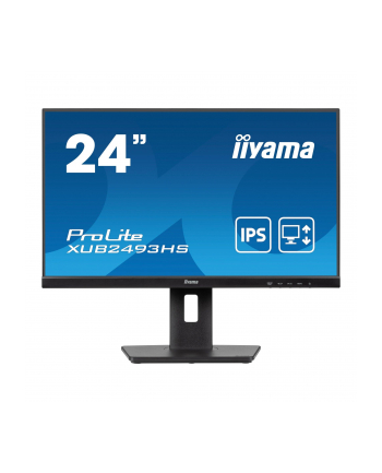 iiyama Monitor ProLite 23.8 cala XUB2493HS-B6 A, IPS, HDMI, DP, 2x2W, HAS, 300cd/m2, obrót stopy 120 stopni