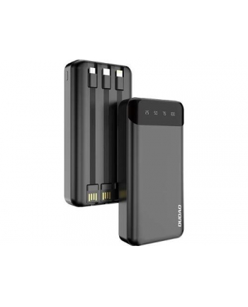 Dudao pojemny powerbank z 3 wbudowanymi kablami 20000mAh USB Typ C + micro USB + Lightning czarny (Dudao K6Pro+) nr 2