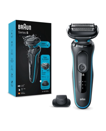 braun Brązowy | Golarka | 51-M1200S | Czas pracy (maks) 50 min | Na mokro i na sucho | Czarny/Miętowy