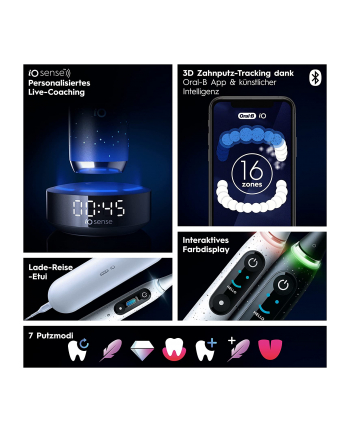 oral-b Doustny-B | Seria iO10 | Elektryczna szczoteczka do zębów | Akumulator | Dla dorosłych | ml | Liczba głowic | Gwiezdny pył Biały | Liczba główek szczoteczki w zestawie 1 | Liczba trybów szczotkowania zębów 7