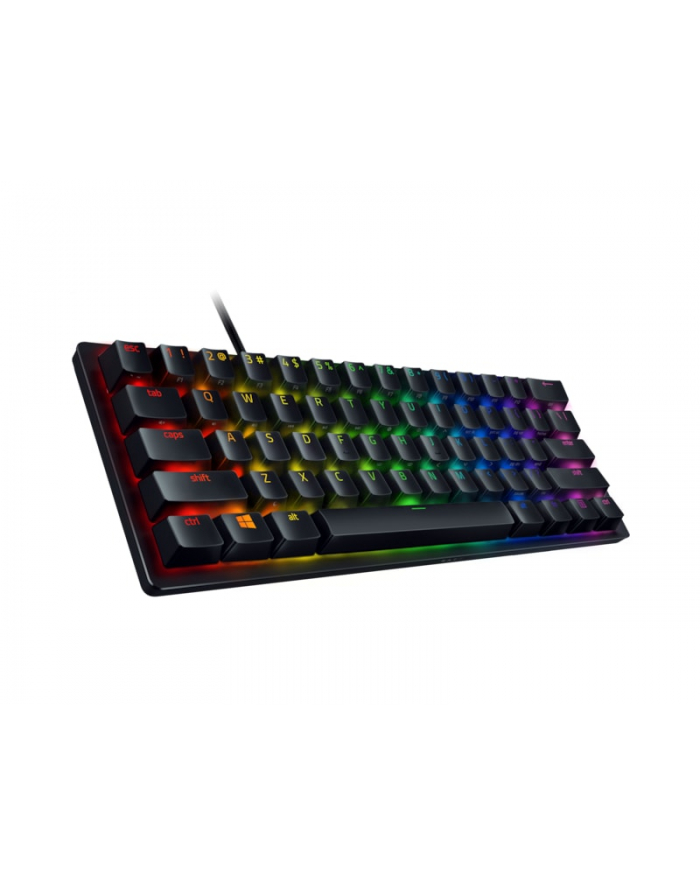 Razer | Łowca Mini 60% | Klawiatura do gier | Opto-mechaniczny | Światło LED RGB | NORD | Czarny | Przewodowy główny